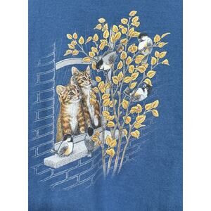 Cat Bird M Sweatshirt Calico Harbor Grandma Granny Core Cottagecore Read Notes